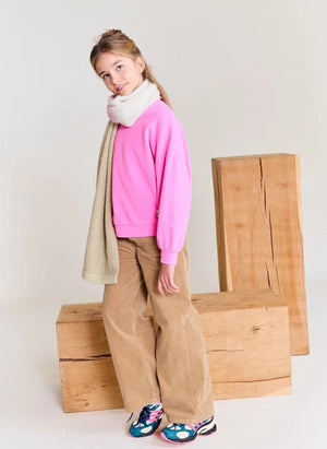 AO76 - Violetta geri dönüştürülmüş pamuklu sweatshirt | Floresan pembe