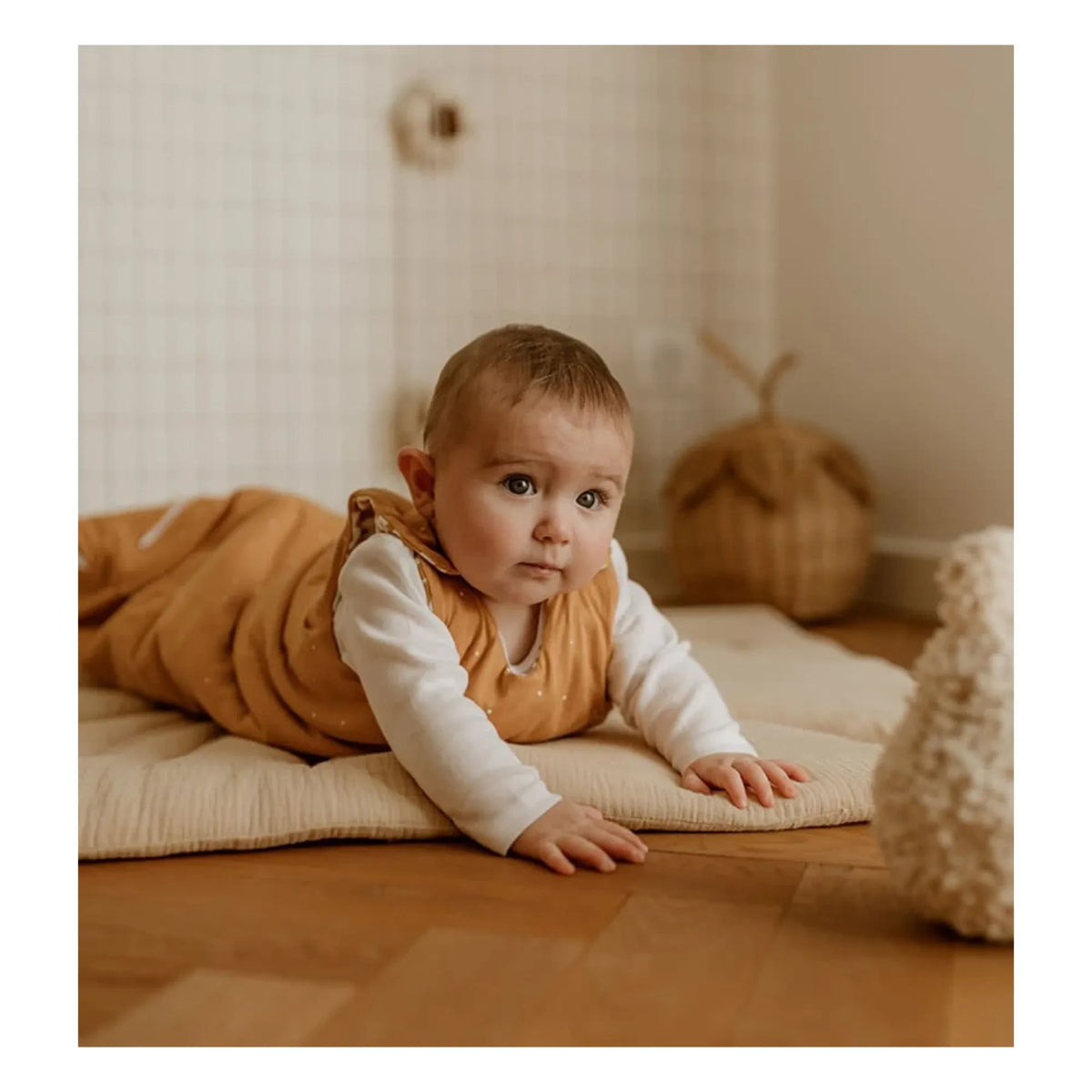 Les Petites Billes - Oursons बहु-मौसमी, दोतरफा स्लीपिंग बैग | कारमेल