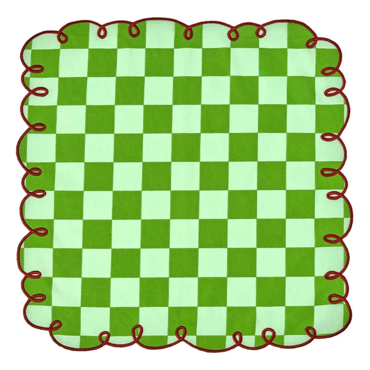Bitossi - Dama Verde kareli peçeteler - 2'li Set | Yeşil