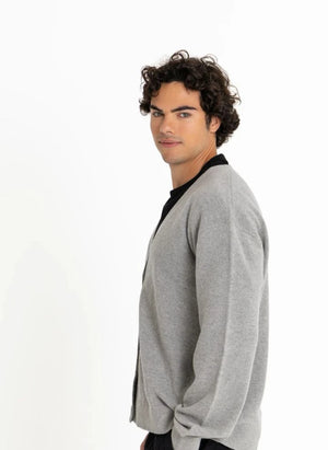 Smallable Man - Rodin Merino Yün Hırka | Heather Grey