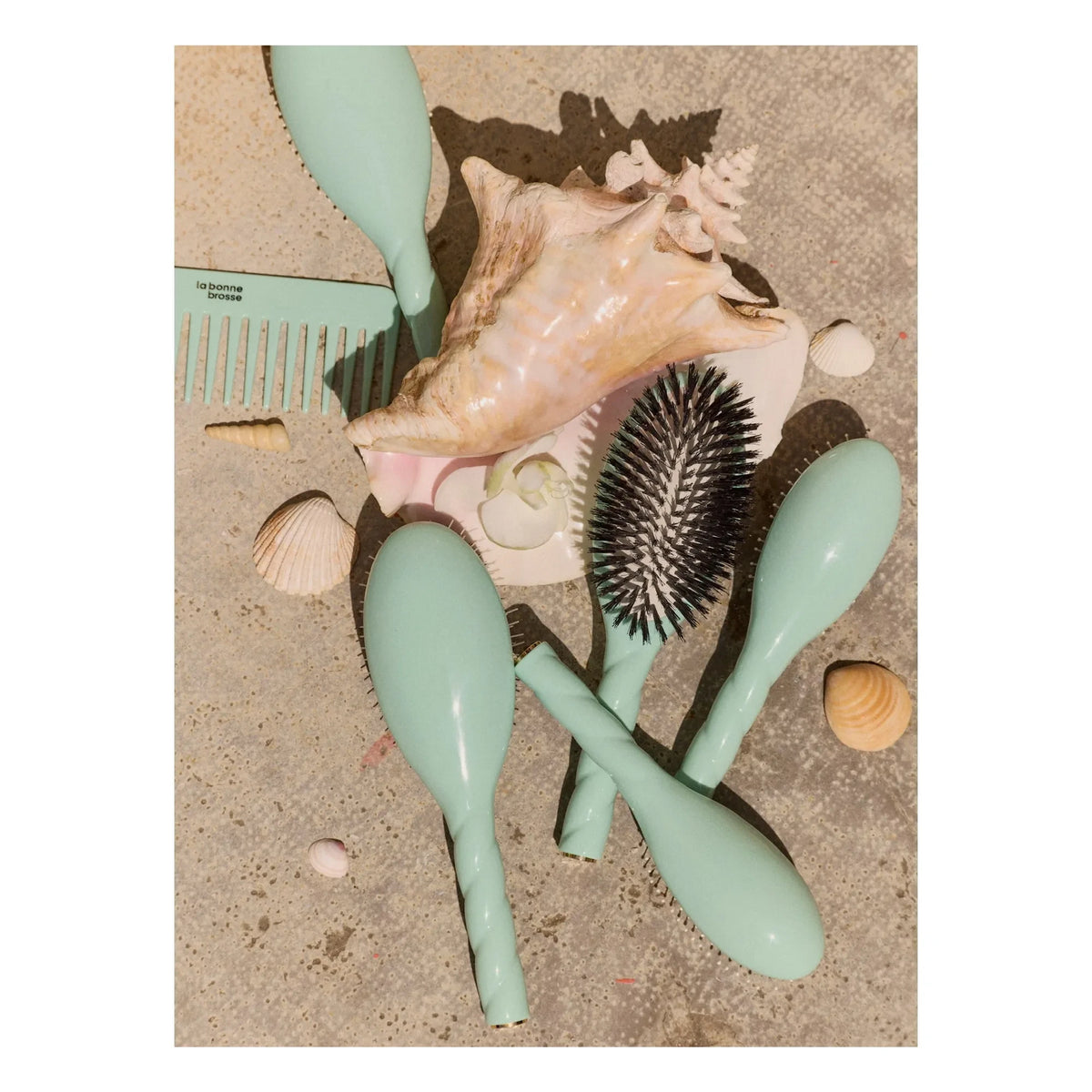La Bonne Brosse - La Miracle N°04 हेयर ब्रश - सुलझाने और मसाज करने वाला | लैगून ब्लू