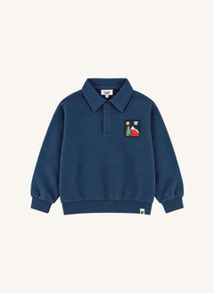 Hundred Pieces - Phoenix Mountain Organik Pamuk Sweatshirt | Gri mavi