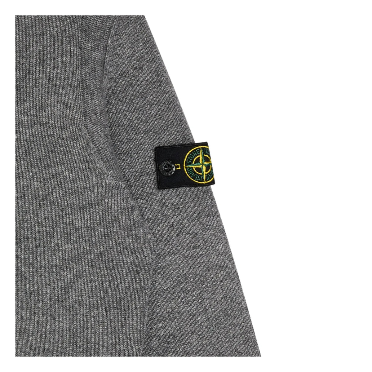 Stone Island - लोगो ऊनी स्वेटर | ग्रे
