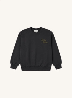 Smallable Kid - Arlo Easy Orijinal Organik Pamuklu Sweatshirt | Siyah