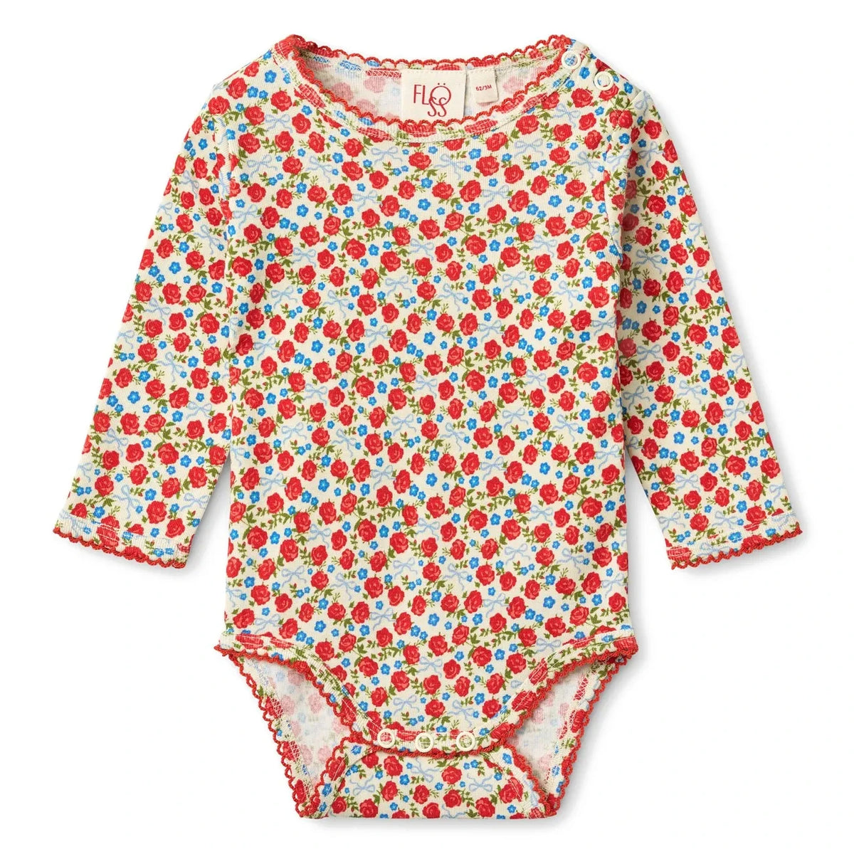 Flöss - Floral Fresa Bodysuit | Kırmızı