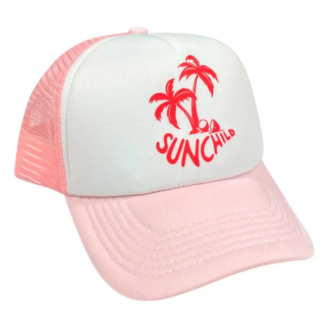 Sunchild - Palmtree Trucker Şapka | पाउडर पिंक