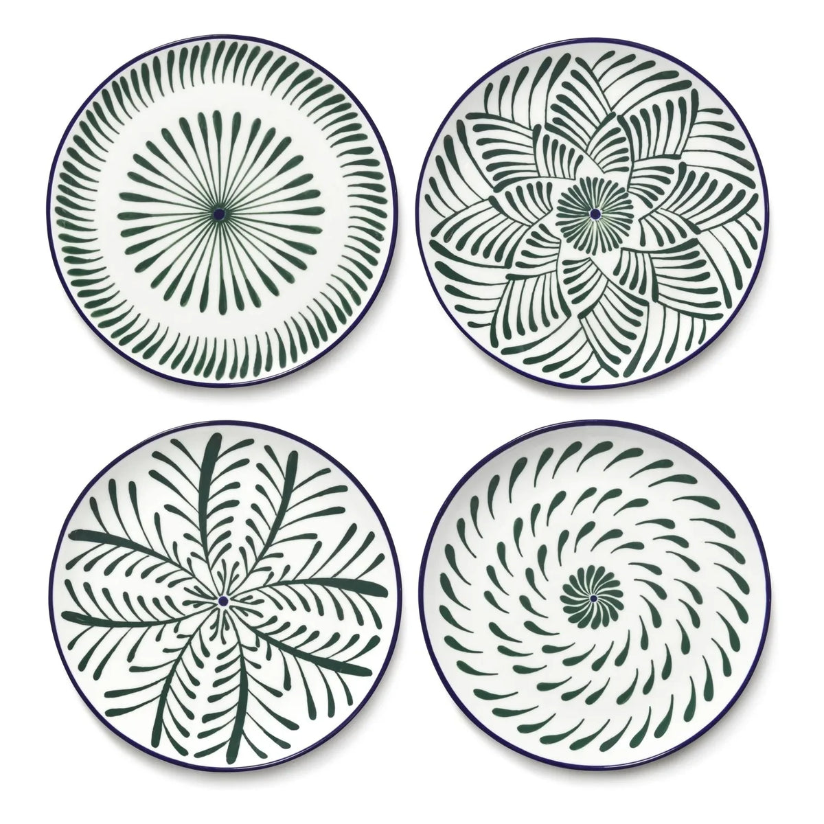 Serax - Baazar tatlı tabakları, Waww La Table - 4'lü Set | Yeşil