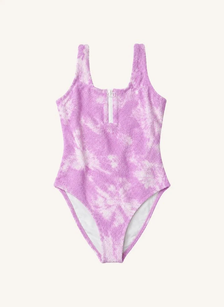 Lison Paris - Taha'a Batik Desenli Tek Parça Mayo | Mauve