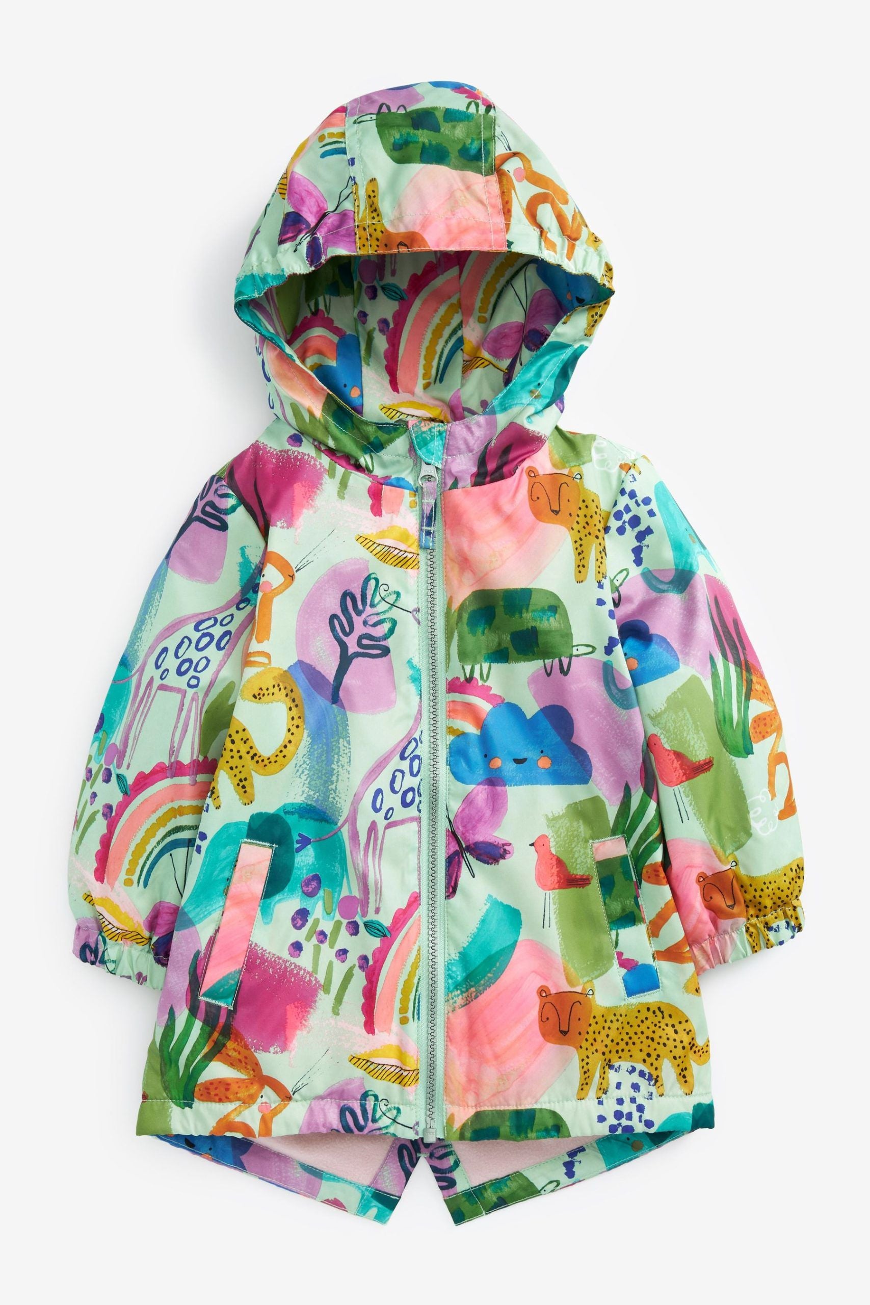 Next - Neşeli Sürdürülebilir Kız Çocuk Kışlık Ceket ve Yağmurluğu - 6-9 Aylık-Dinossi