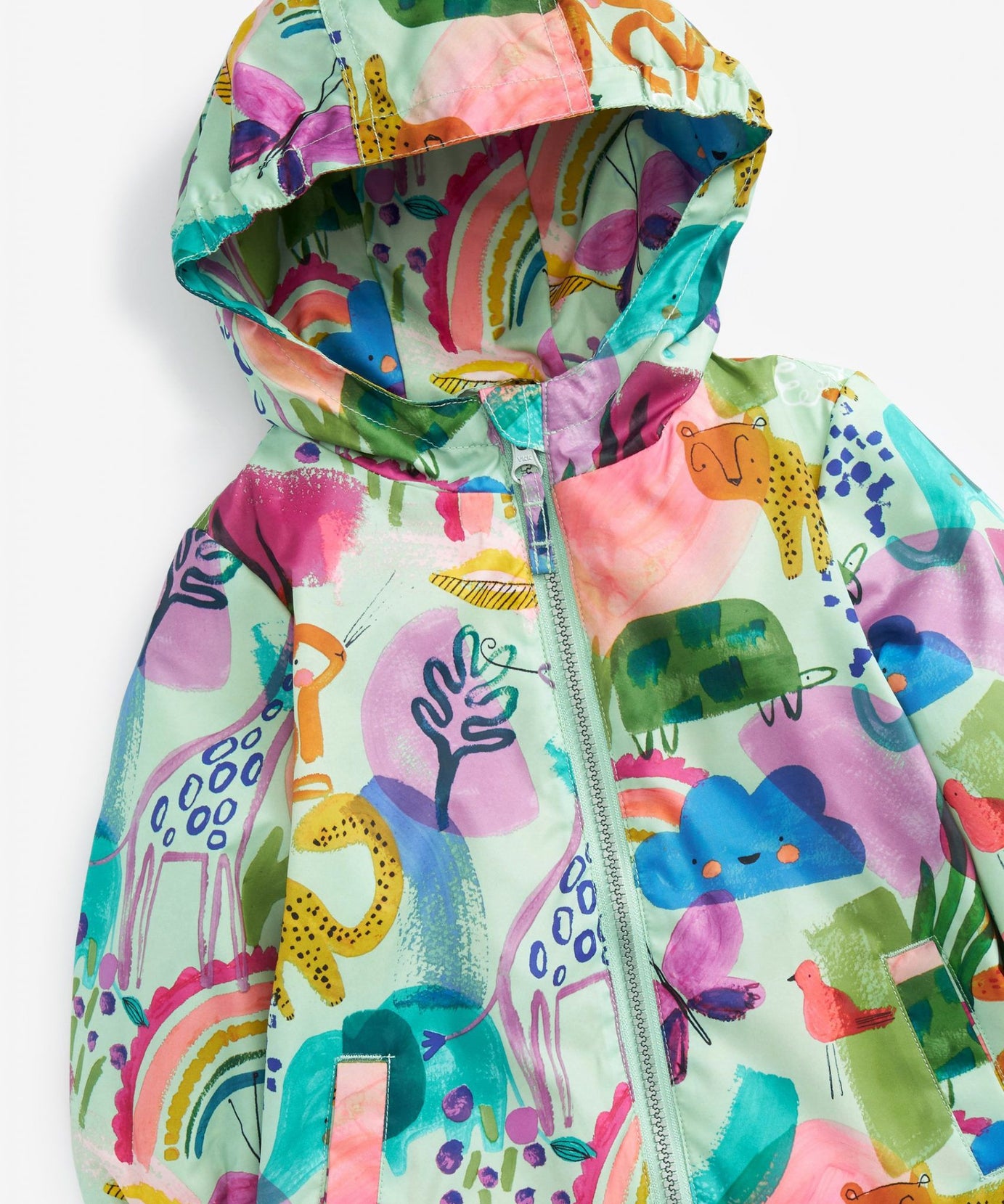 Next - Neşeli Sürdürülebilir Kız Çocuk Kışlık Ceket ve Yağmurluğu - 2-3 Yaş-Dinossi