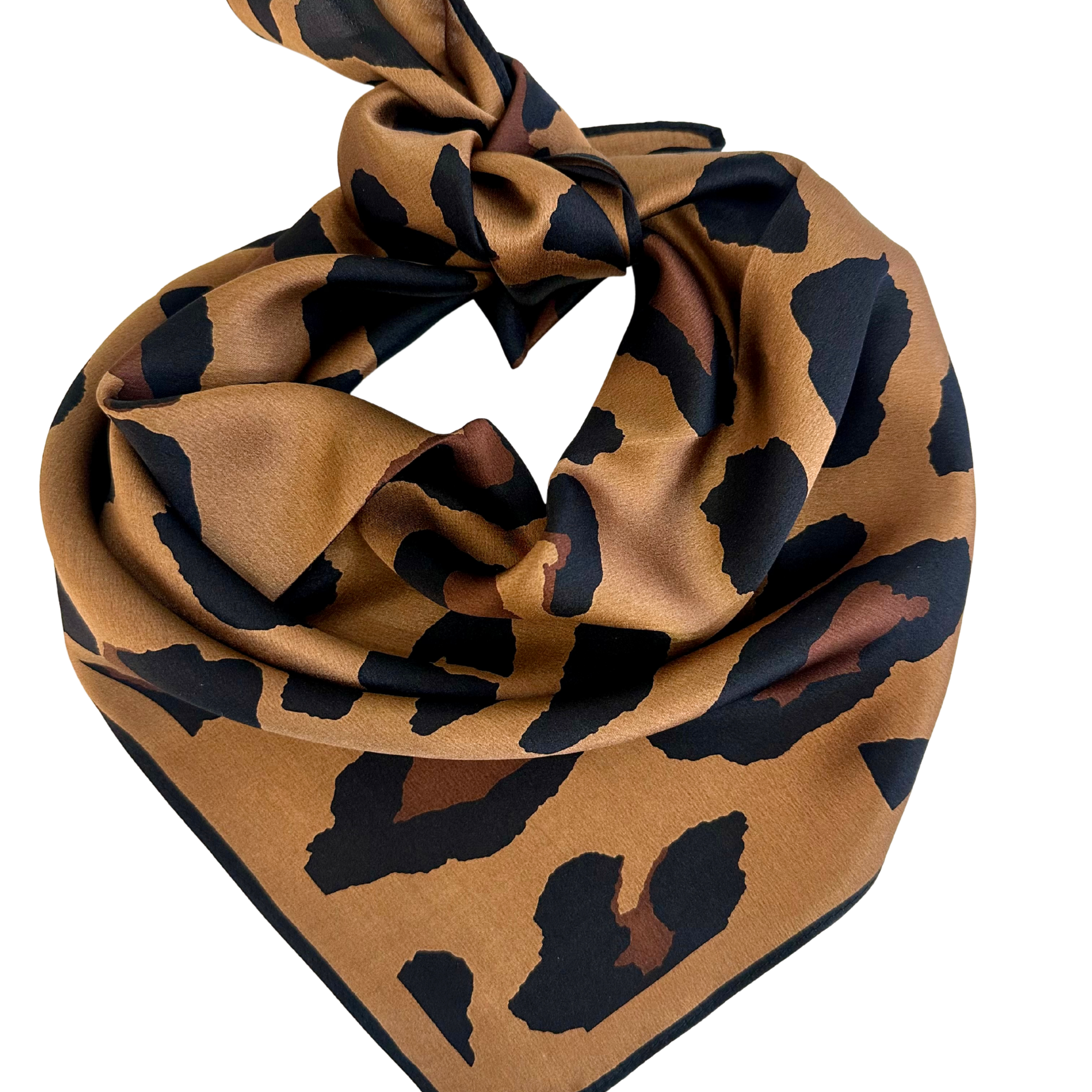 Baveal - Ambre Noir %100 शहतूत रेशम शाल 65 सेमी