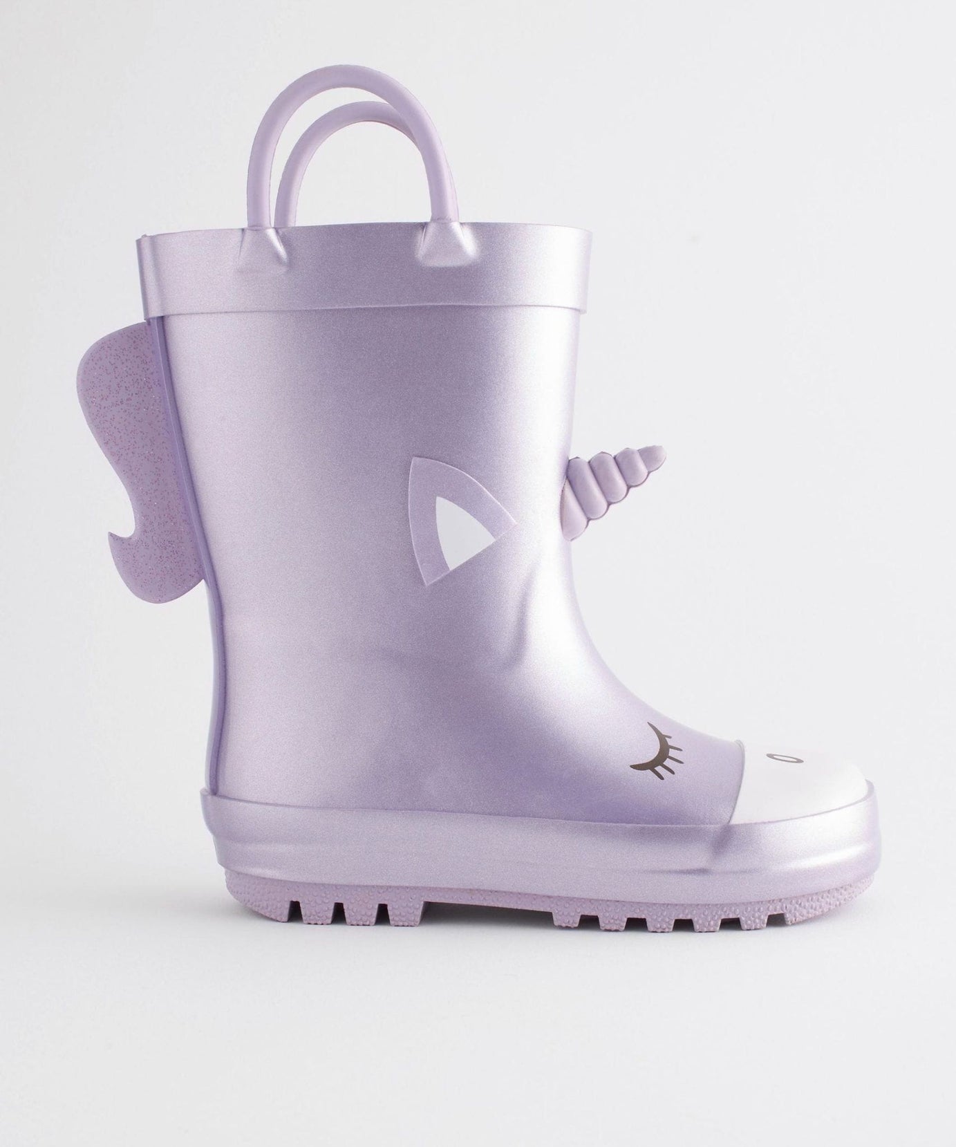 Dinossi - Leylak Mor Unicorn Yumuşak Tabanlı Kız Çocuk Polarlı Yağmur Çizmesi - 29-Dinossi