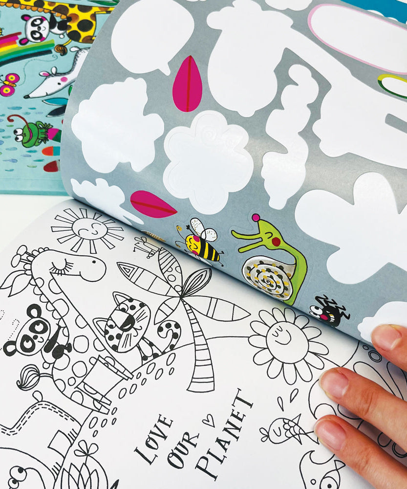 Rachel Ellen - हमारा ग्रह प्यार करें स्टिकर सीन पेंटिंग और गतिविधि पुस्तक
