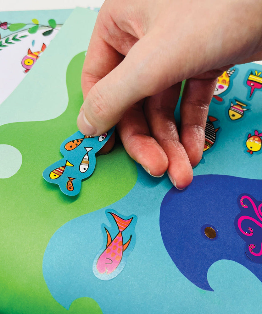 Rachel Ellen - हमारा ग्रह प्यार करें स्टिकर सीन पेंटिंग और गतिविधि पुस्तक