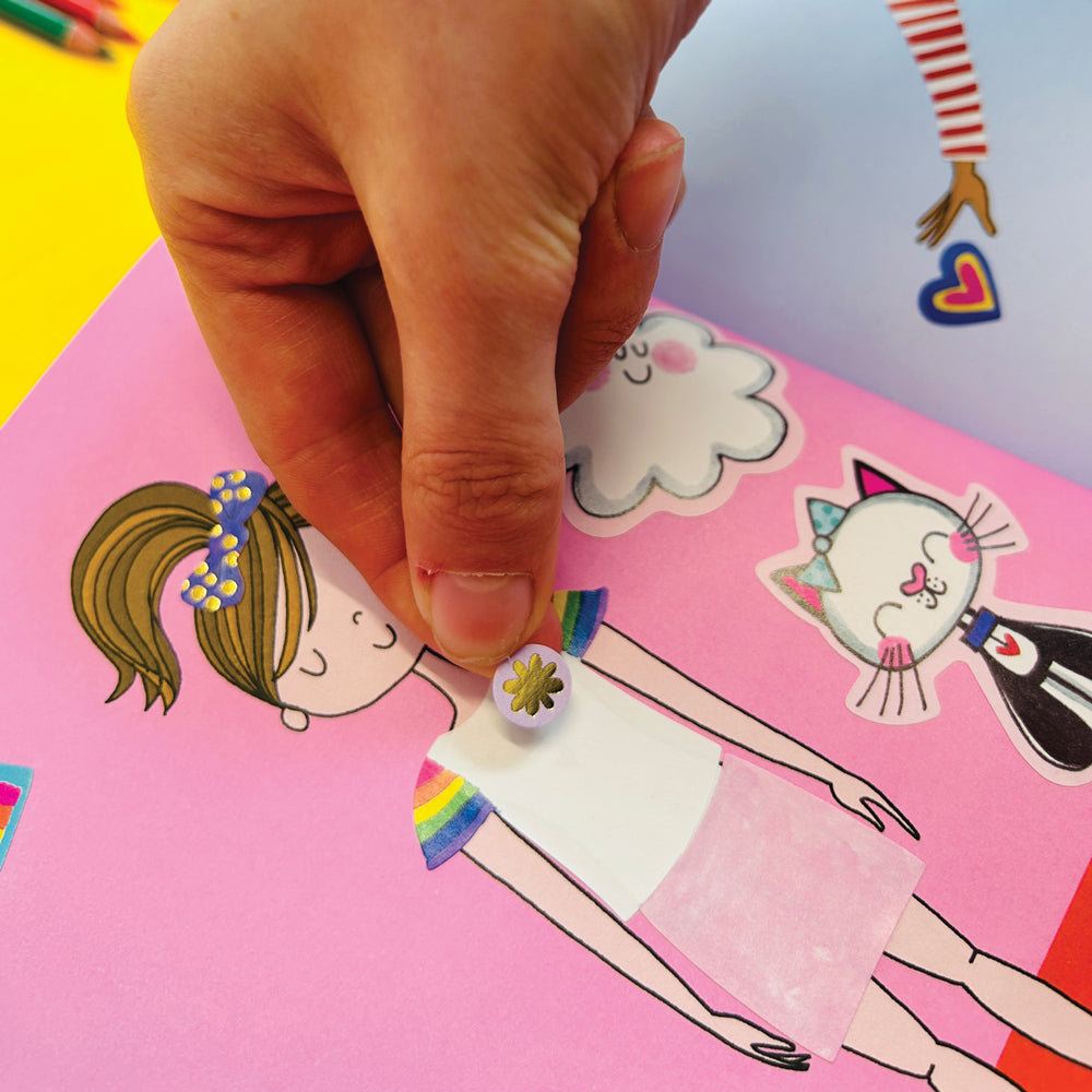 Rachel Ellen - Grl Pwr स्टिकर स्टेज पेंटिंग और गतिविधि पुस्तक