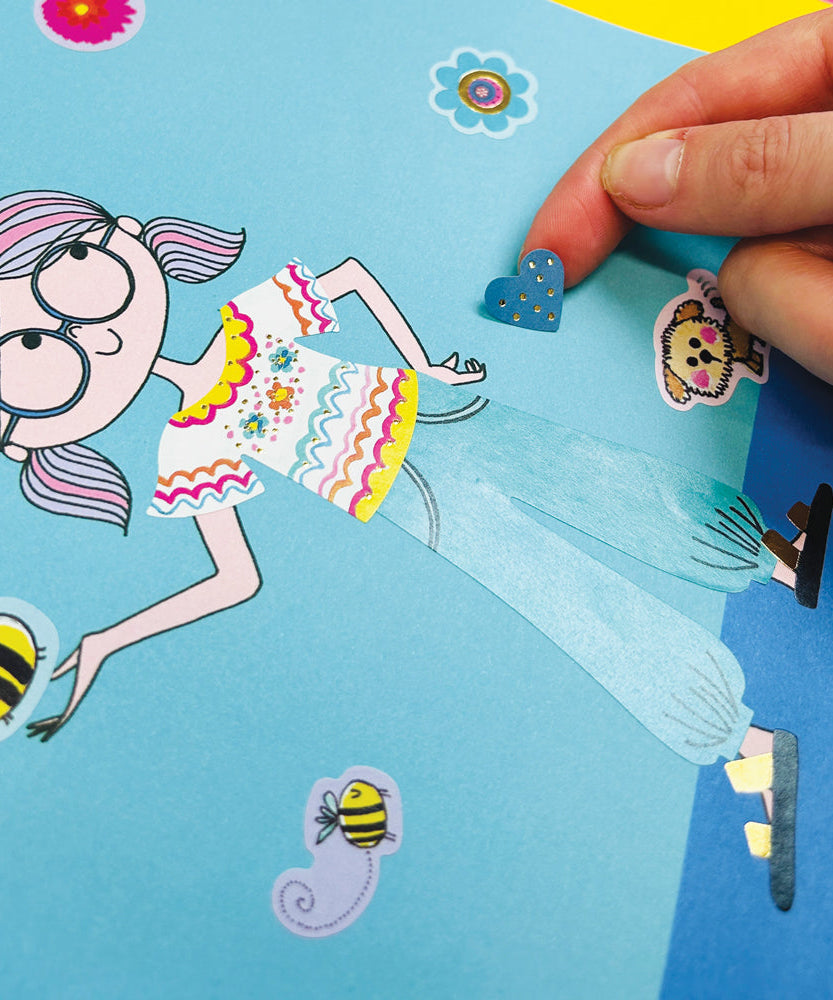 Rachel Ellen - Grl Pwr स्टिकर स्टेज पेंटिंग और गतिविधि पुस्तक