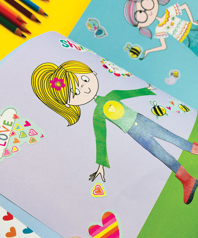 Rachel Ellen - Grl Pwr स्टिकर स्टेज पेंटिंग और गतिविधि पुस्तक