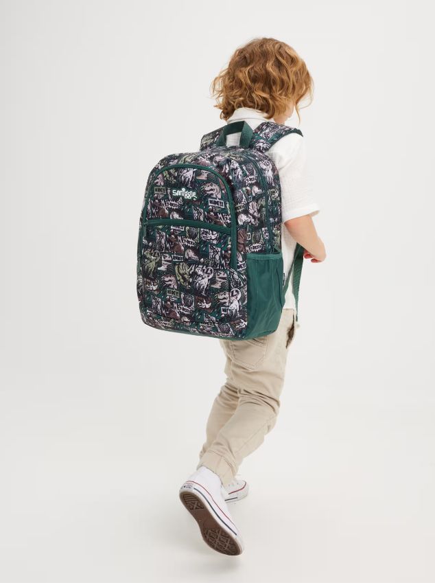 Smiggle - Wonder World Klasik Sırt Çantası-Dinossi