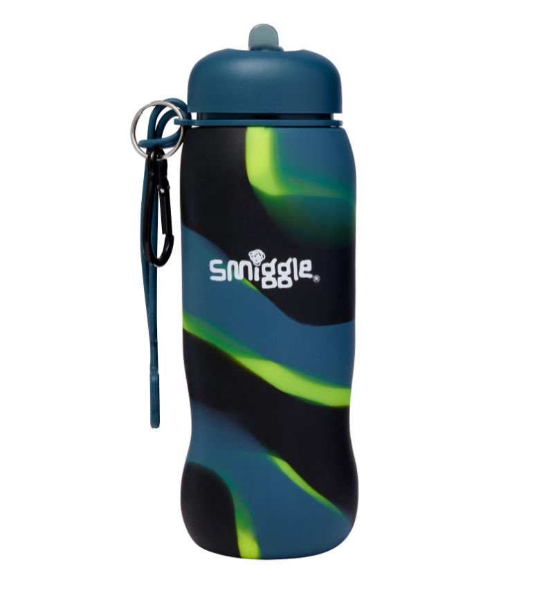Smiggle - Vivid Katlanabilir Pipetli 630ML Suluk-Dinossi