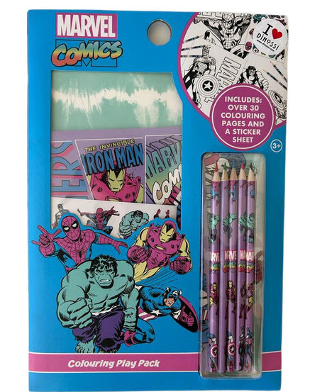 Dinossi - Marvel Boyama Kalemleri ve Boyama Defter Seti-Dinossi