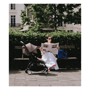 Stokke® - YOYO³ 6+ बेबी स्ट्रॉलर ब्लैक फ्रेम | लेपर्ड