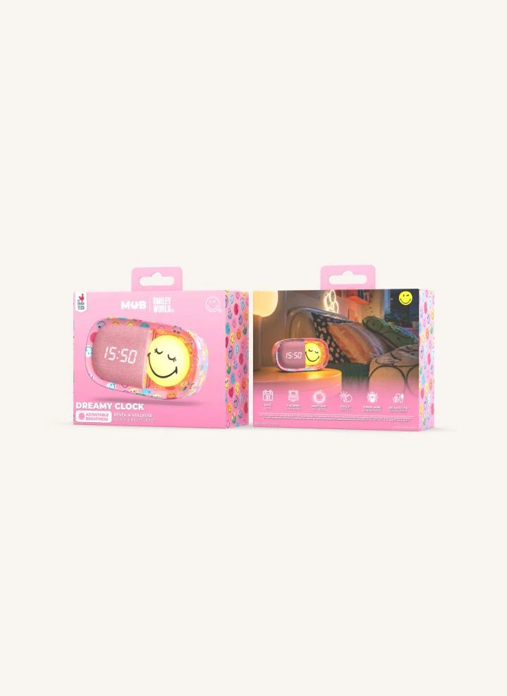 MOB - Dreamy Alarm Clock - MOB x Smiley World | Pembe
