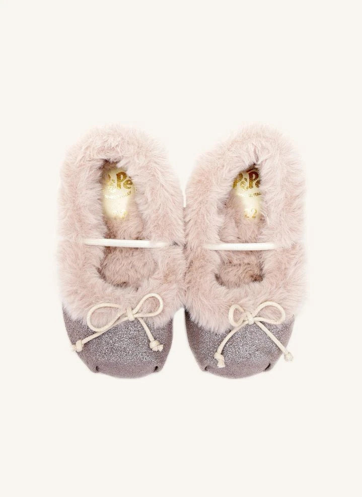 पेपे - फलालैन अस्तर वाले बैले फ्लैट्स | गुलाबी