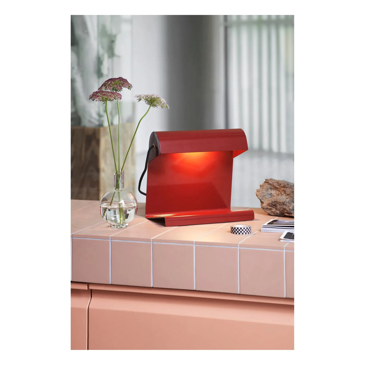 Vitra - Jean Prouvé डेस्क लैंप | जापानी लाल