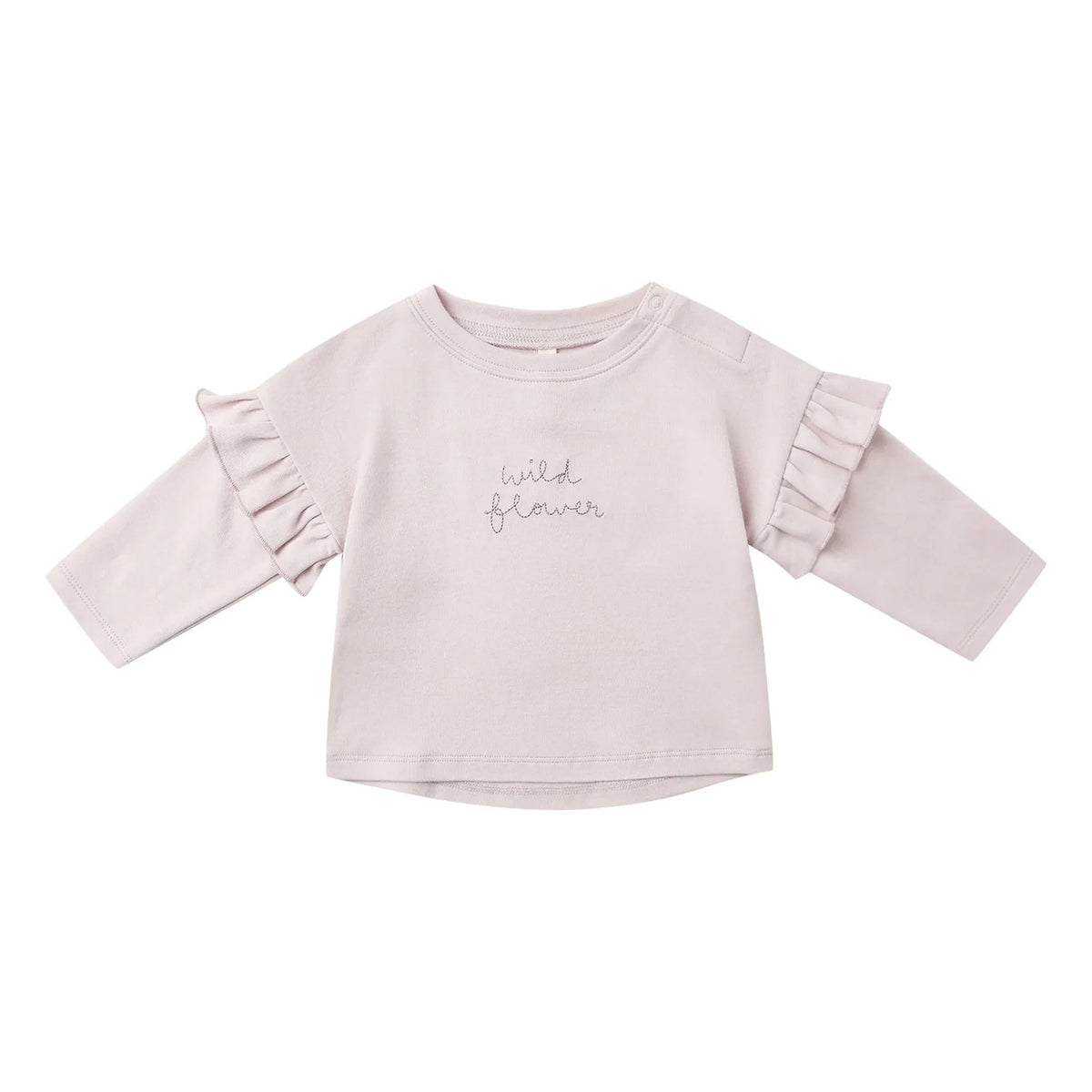 Quincy Mae - Yaban çiçeği organik pamuklu T-shirt | Leylak