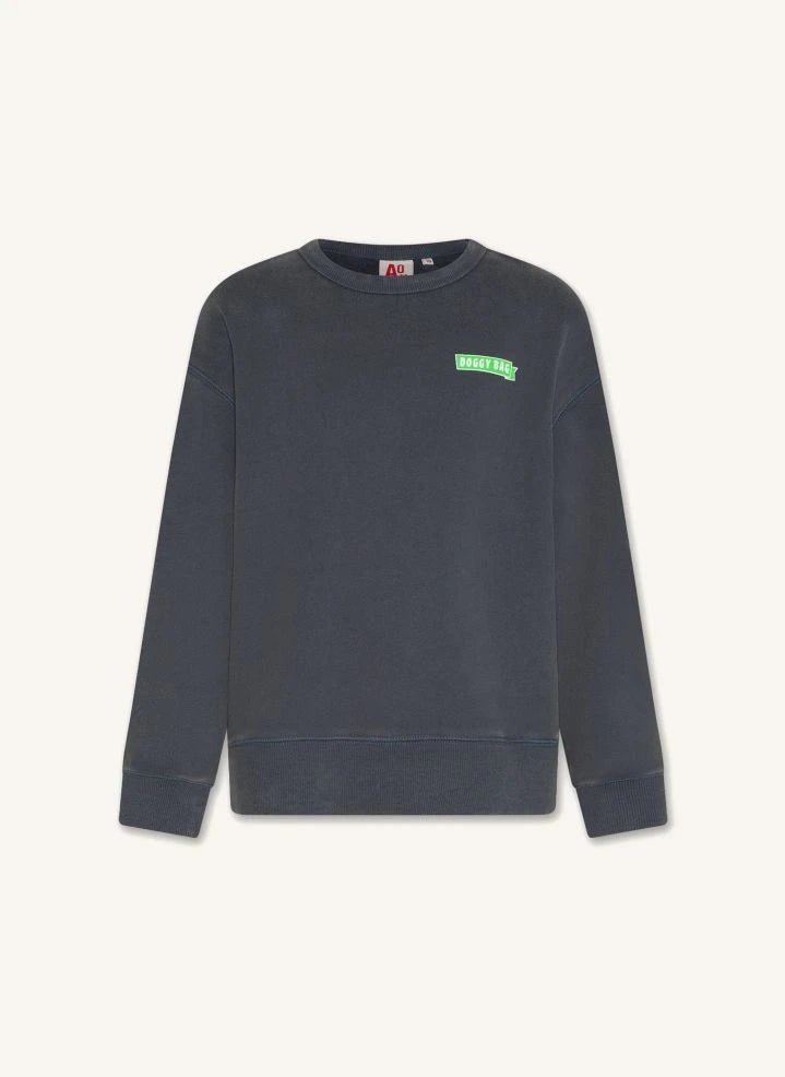 AO76 - Oscar Doggy geri dönüştürülmüş pamuk sweatshirt | Kömür grisi