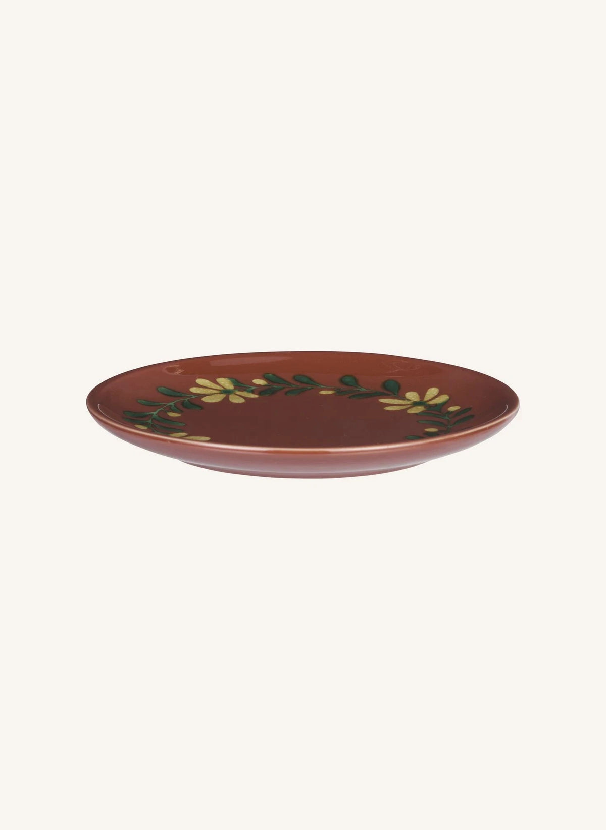 Madam Stoltz - El Boyaması Stoneware Tabak | Kırmızı