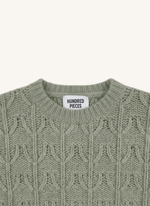 Hundred Pieces - Lacy Merino Yün Kazak | Water Green