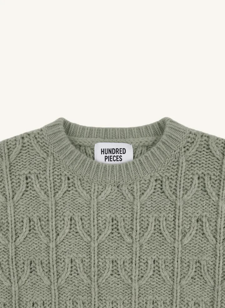 Hundred Pieces - Lacy Merino Yün Kazak | Water Green