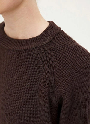 Noyoco - Oslo Sweater Merinos yün ve organik pamuk | Kahverengi