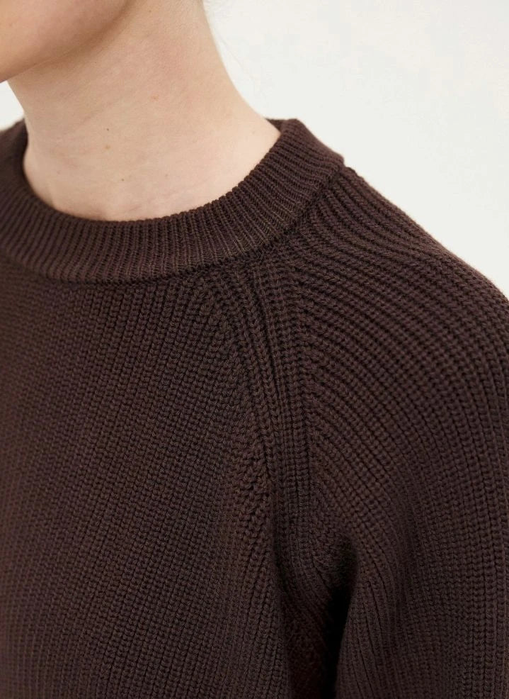 Noyoco - Oslo Sweater Merinos yün ve organik pamuk | Kahverengi
