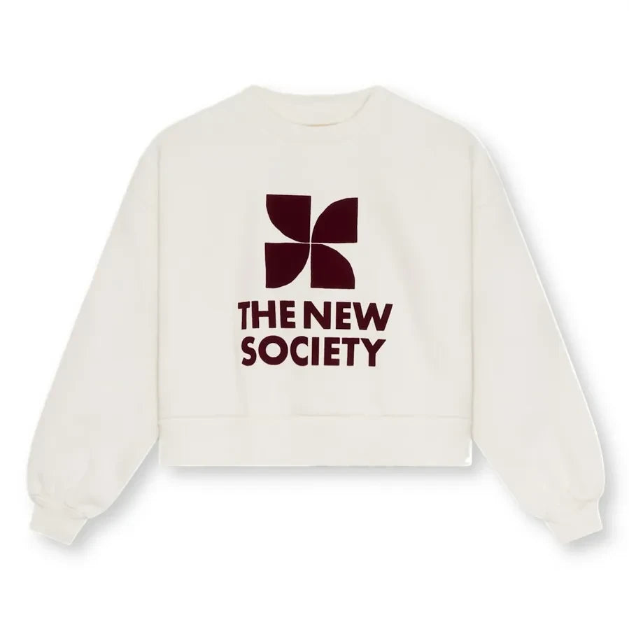 the new society - TNS लोगो वाली स्वेटशर्ट | सफ़ेद