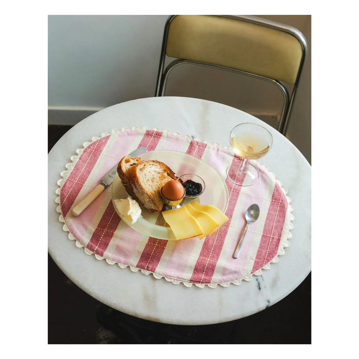 Tarta Gelatina - Organik pamuk servis altlıkları - 2'li set | Pembe