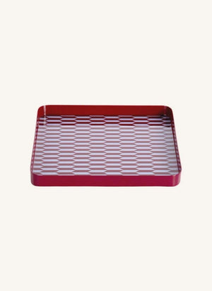 Present Time - Salerno Metal Tepsi | Bordo