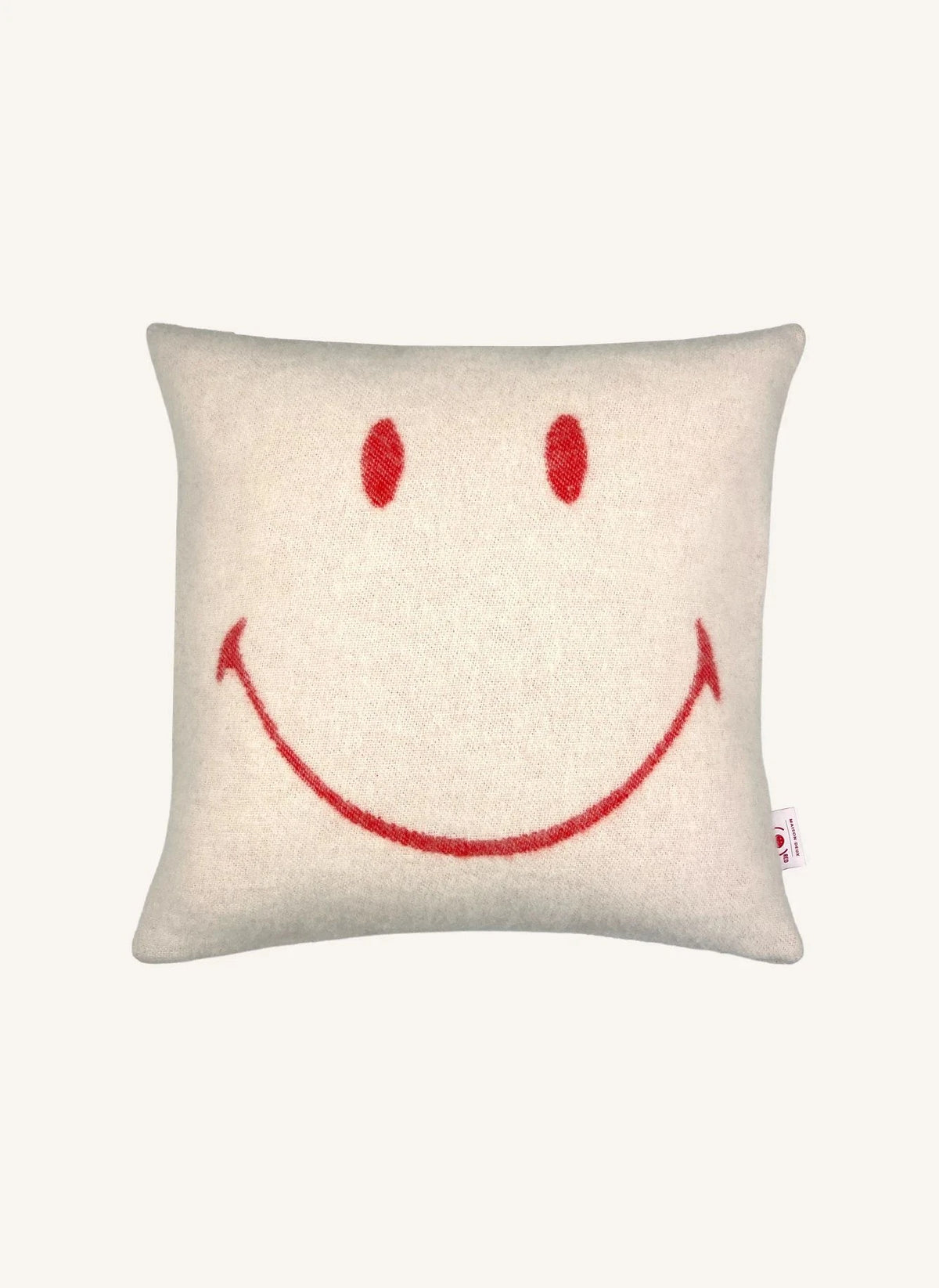 Maison Deux - Yün Yastık Kılıfı - Maison Deux x Smiley | Ekru