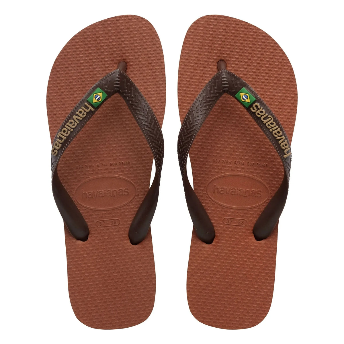 Havaianas - ब्राज़ील लोगो फ्लिप-फ्लॉप | भूरा