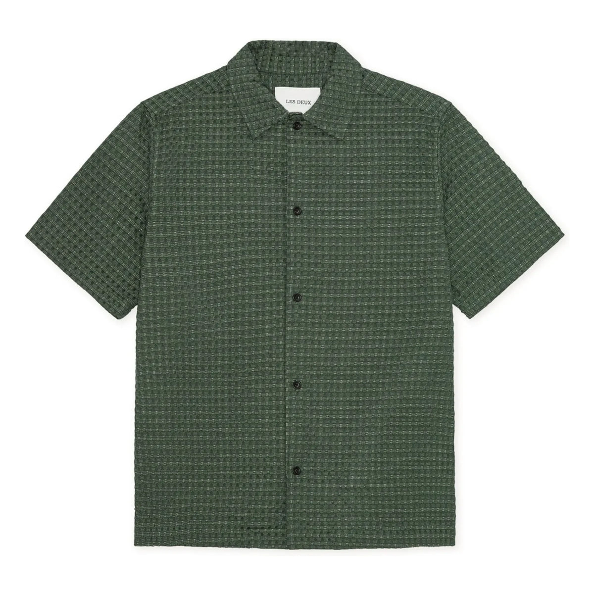 Les Deux - Chemise Chack Seersucker | Koyu yeşil