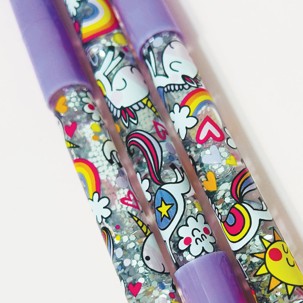 Rachel Ellen - चमकदार पेंसिल बैंगनी यूनिकॉर्न