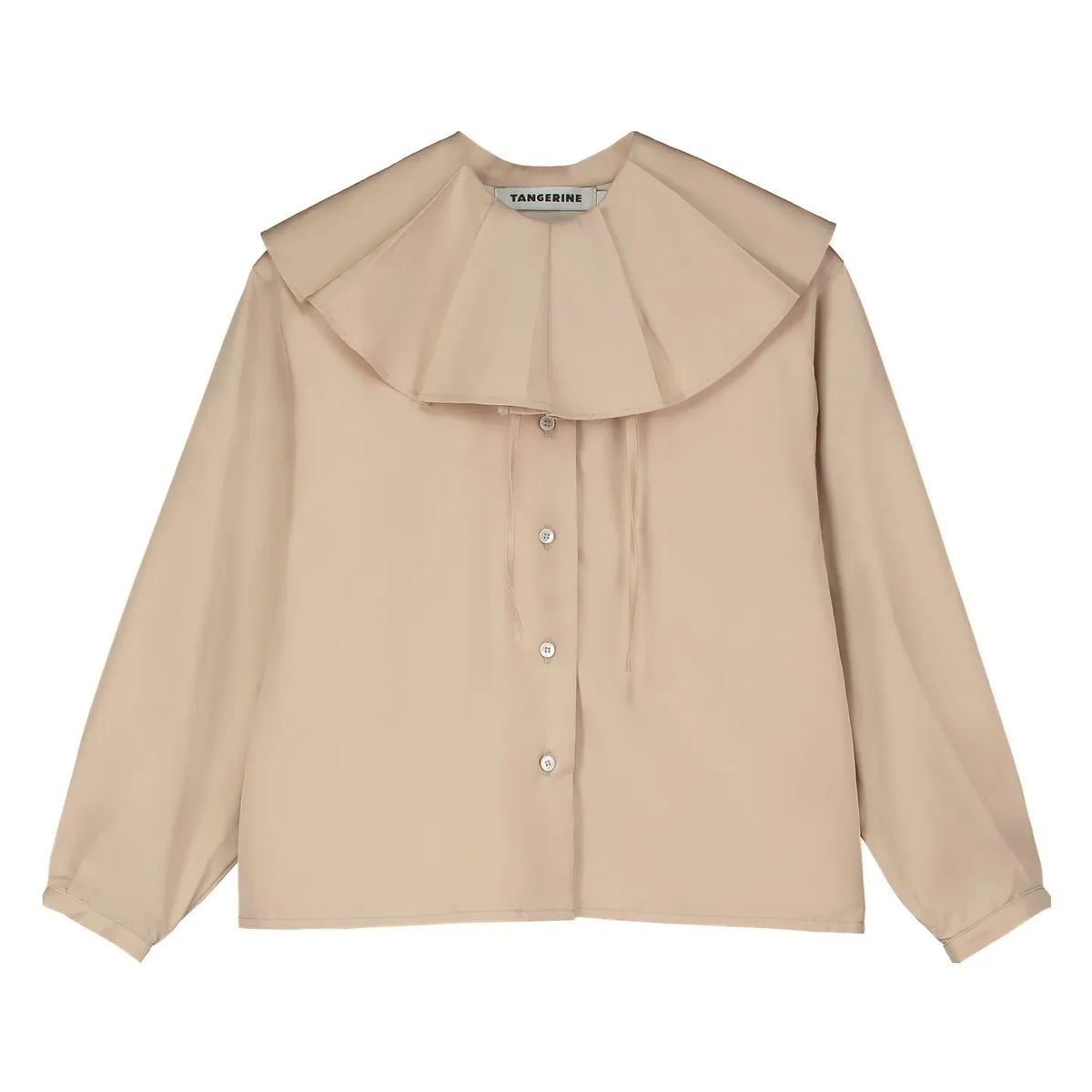 Tangerine - Oversize Yakalı Bluz | Bej