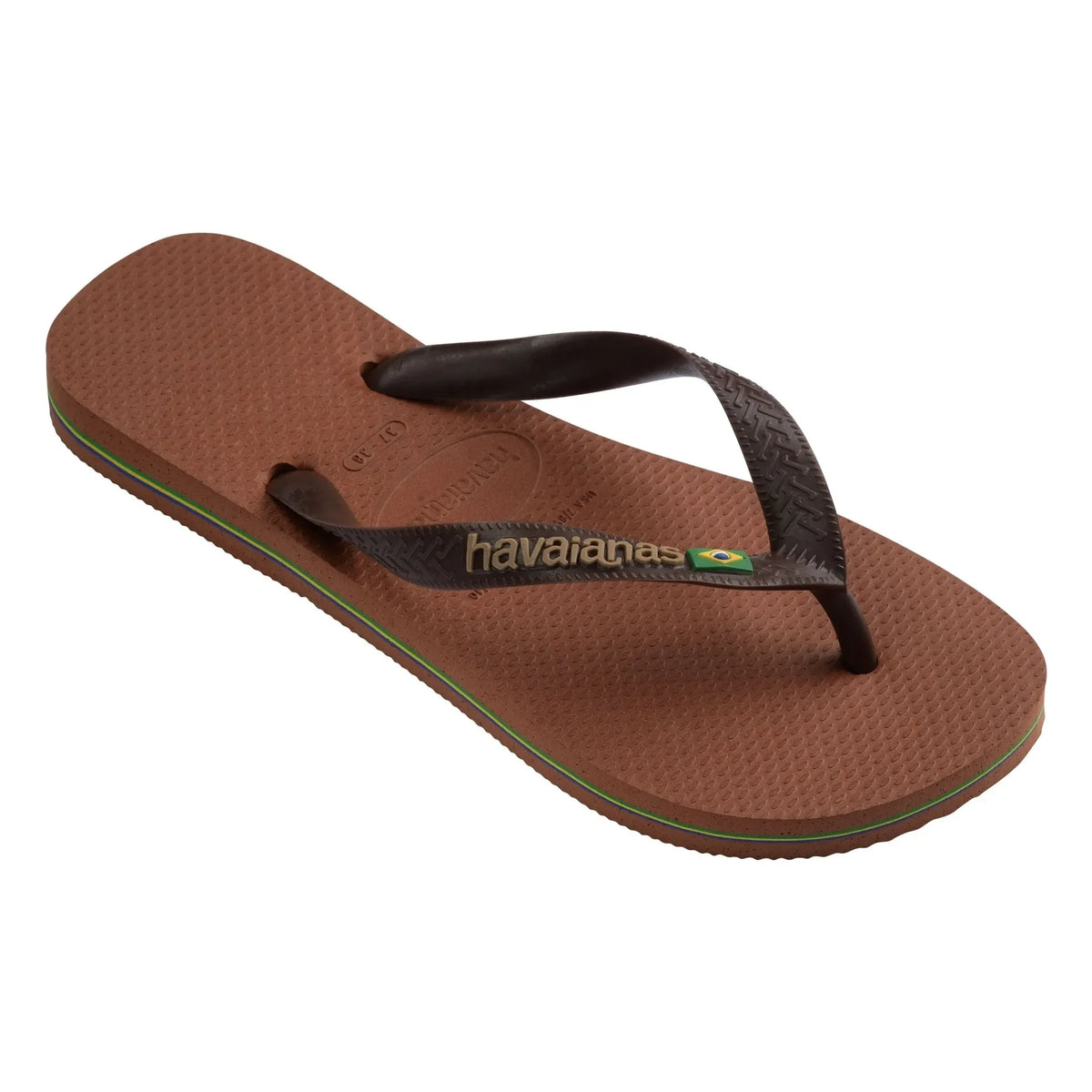 Havaianas - ब्राज़ील लोगो फ्लिप-फ्लॉप | भूरा