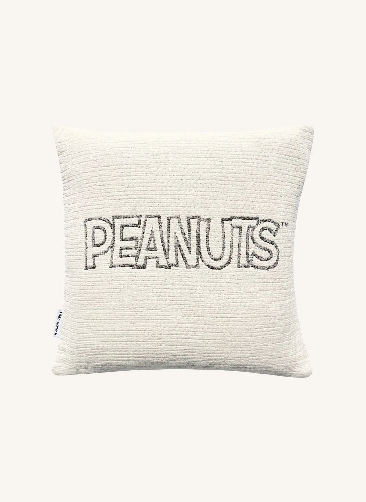 Maison Deux - Güneş Gözlükleri Pamuk Kırlent Kılıfı - Maison Deux x Peanuts | Beyaz