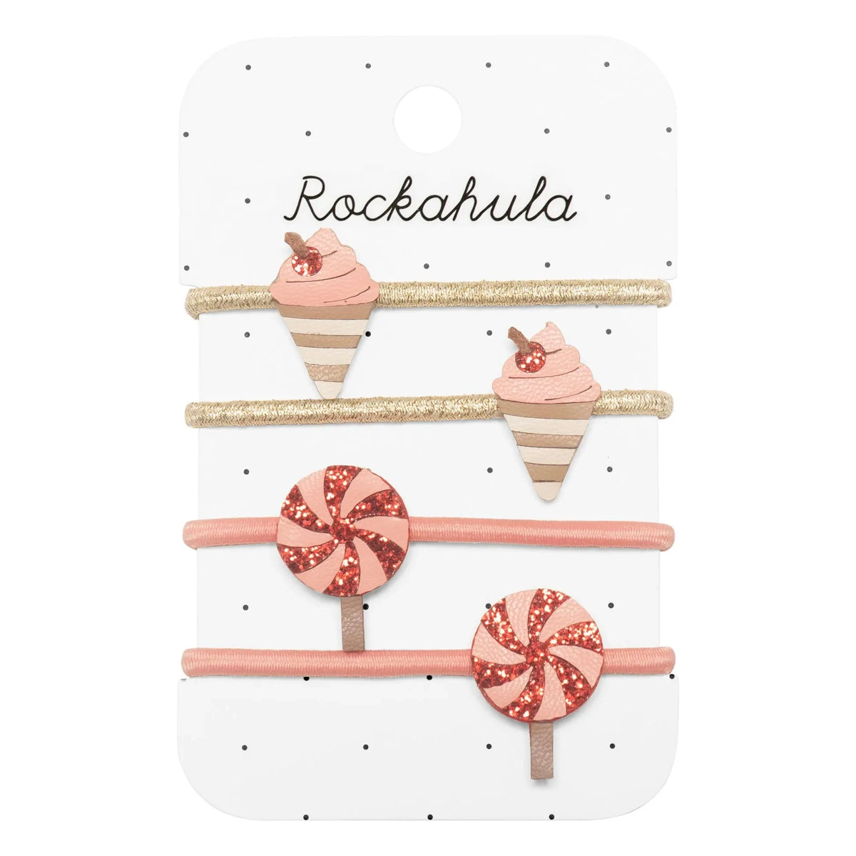 Rockahula Kids - 4'lü Scrunchie Seti Buz Gibi | Pudra Pembesi