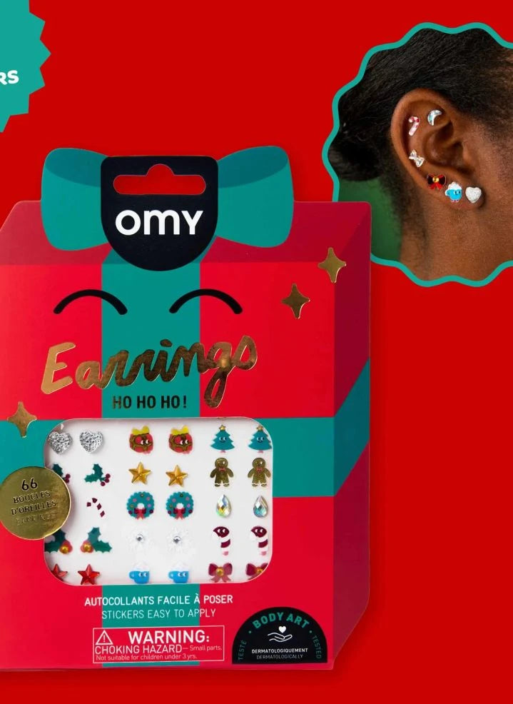 Omy - Noel yapışkan küpeler