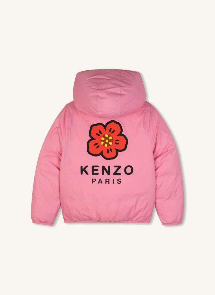 Kenzo - Flower डबल-साइडेड डक डाउन जैकेट | कैंडी पिंक