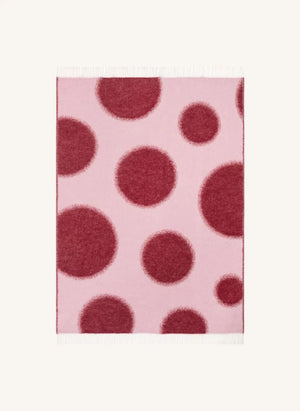 Maison Deux - Puantiye Desenli Yün Throw | Bordo