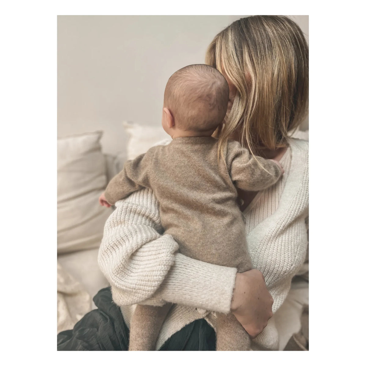 My Little Freckle - ऑर्गेनिक कश्मीरी बेबी जंपसूट | कैमल